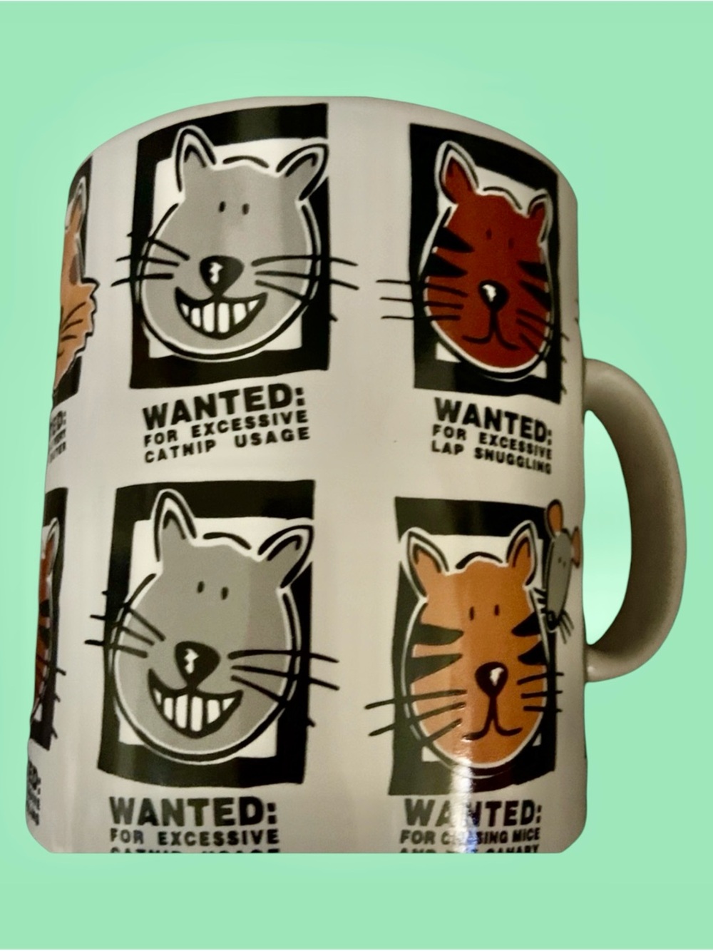 Signature Mugshots/Cat Ceramic Mug EUC